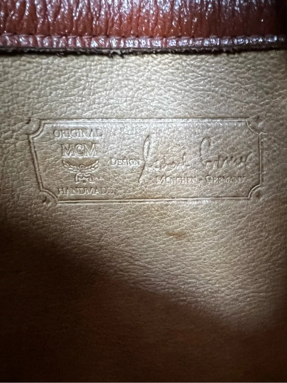 Vintage MCM Cognac Visetos Hobo Shoulder Bag